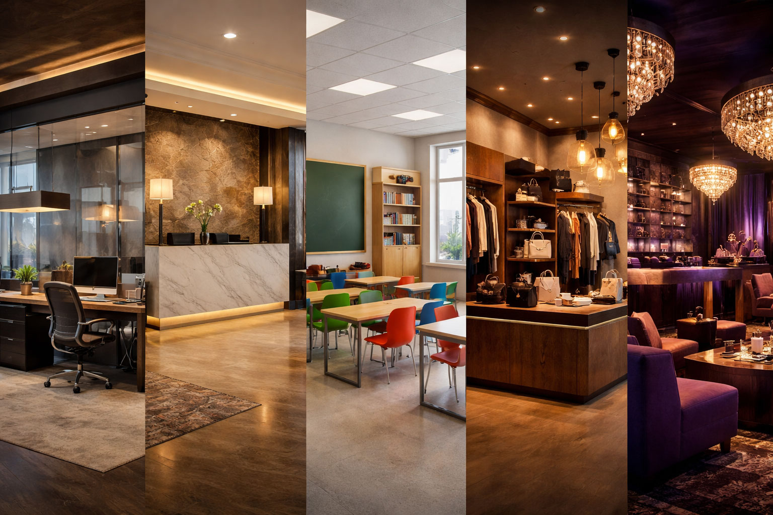 Interior design & Execution- Hotels, Offices, Institutes, Retail spaces, Homes!
